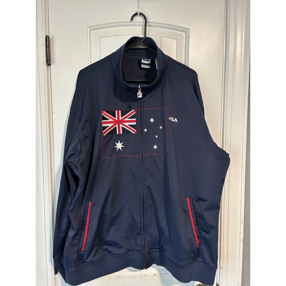 Fila Heritage Australia Track Full Zip Jacket Men Size XL Blue